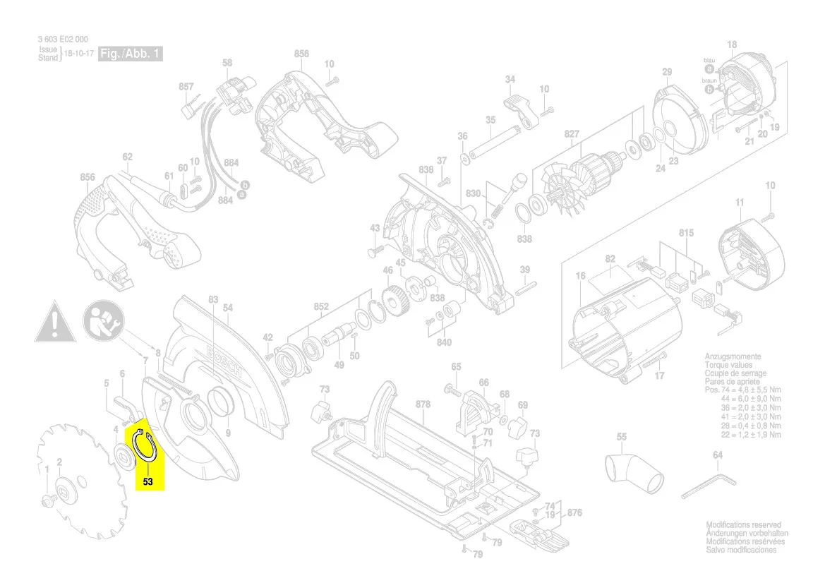 circlip réf. 1 609 203 Y49 Bosch